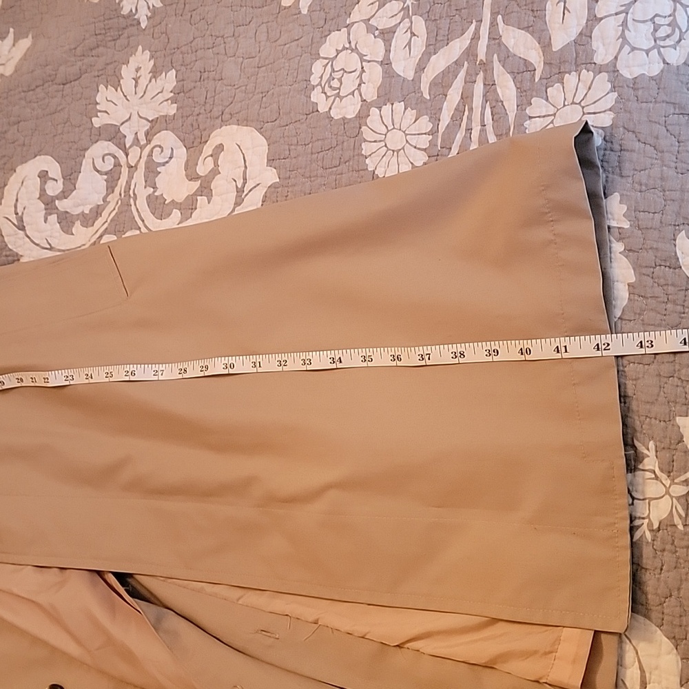 London Towne Tan Vintage Trench Coat Rain Coat Size 38R - Picture 7 of 7